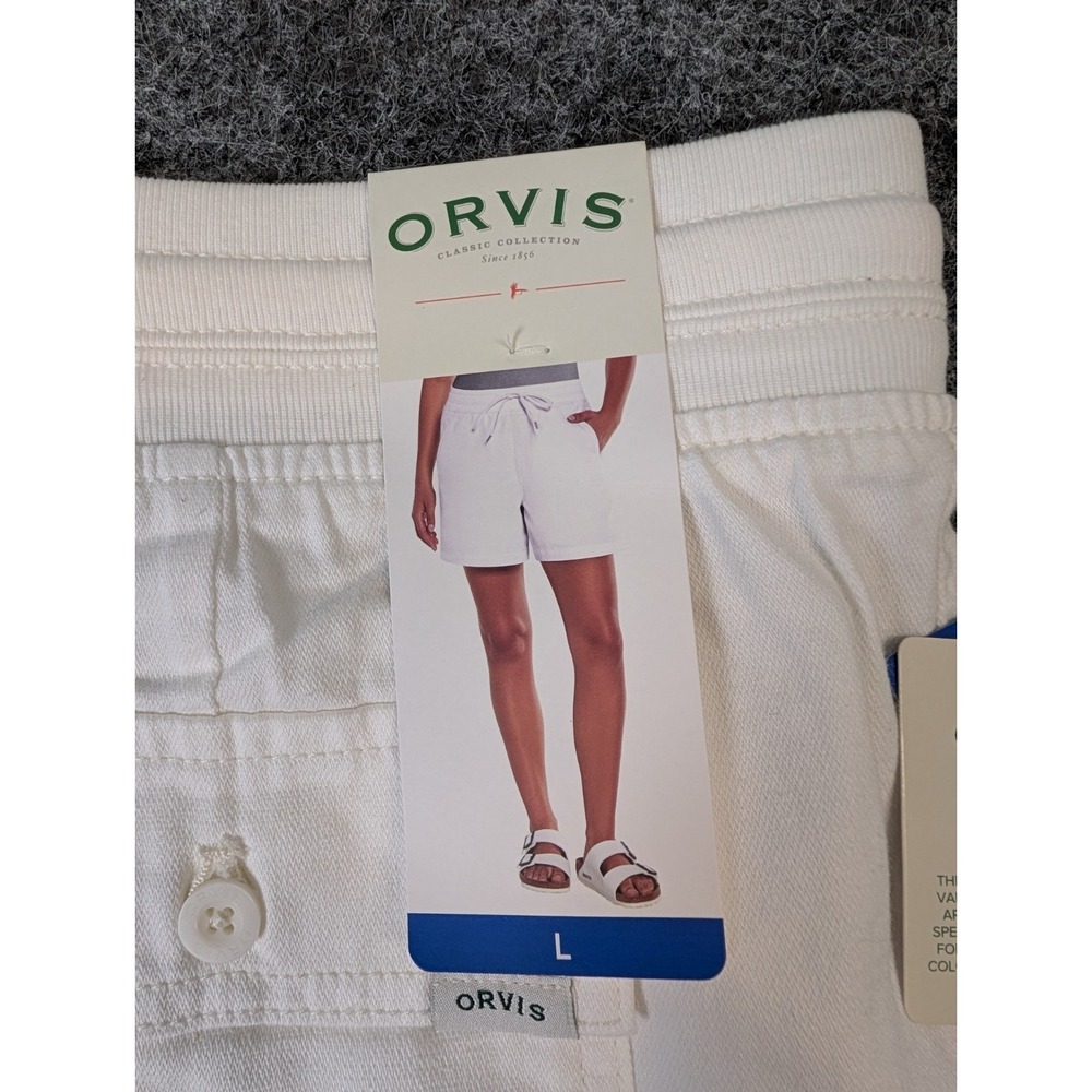 ORVIS Classic Collections Women's Pull on Shorts / Elastic/Drawstring/ Size L - Picture 4 of 8